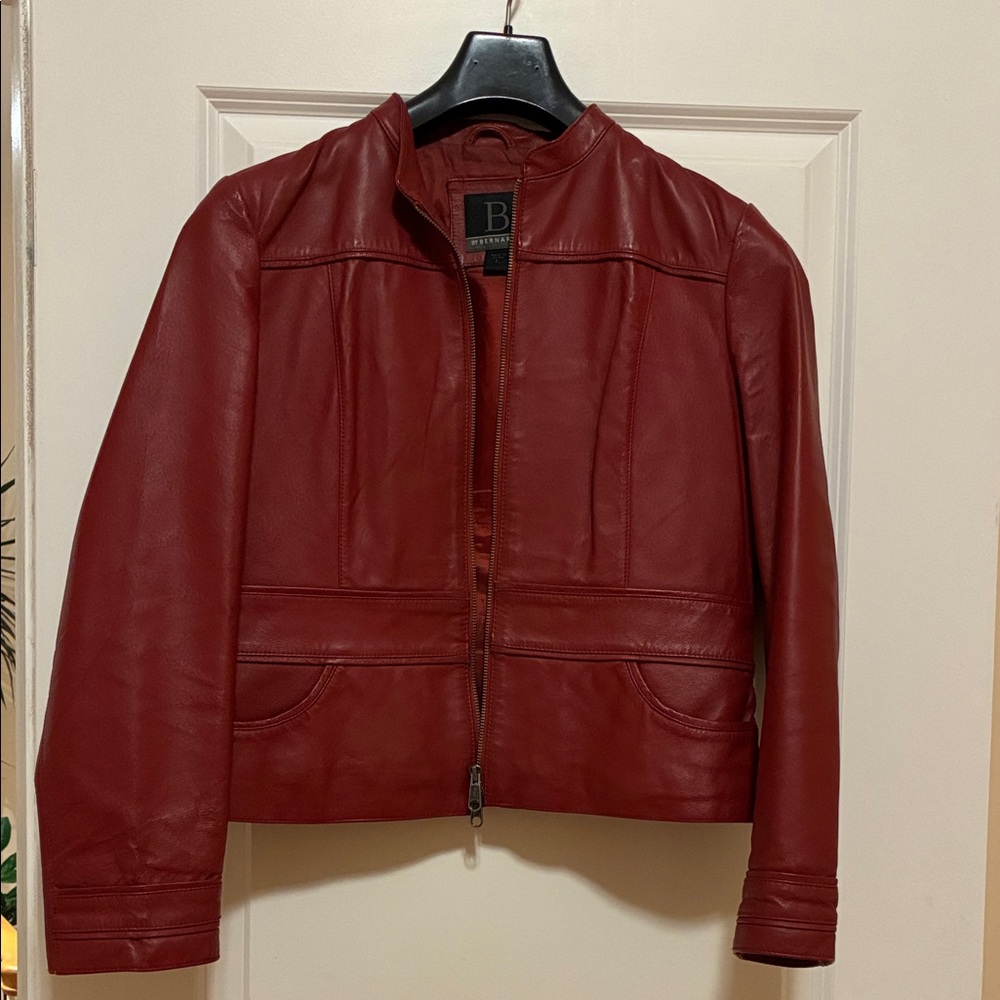 Bernardo Red Leather Jacket